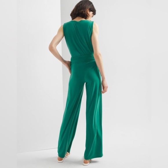 White House black market  wide leg ruched waist small green pants - Picture 7 of 13